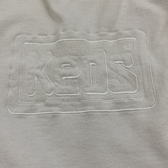 VINTAGE 80s KEDS SPORT White Crewneck Pullover Sweatshirt S/M Retro Athleisure - Picture 8 of 9